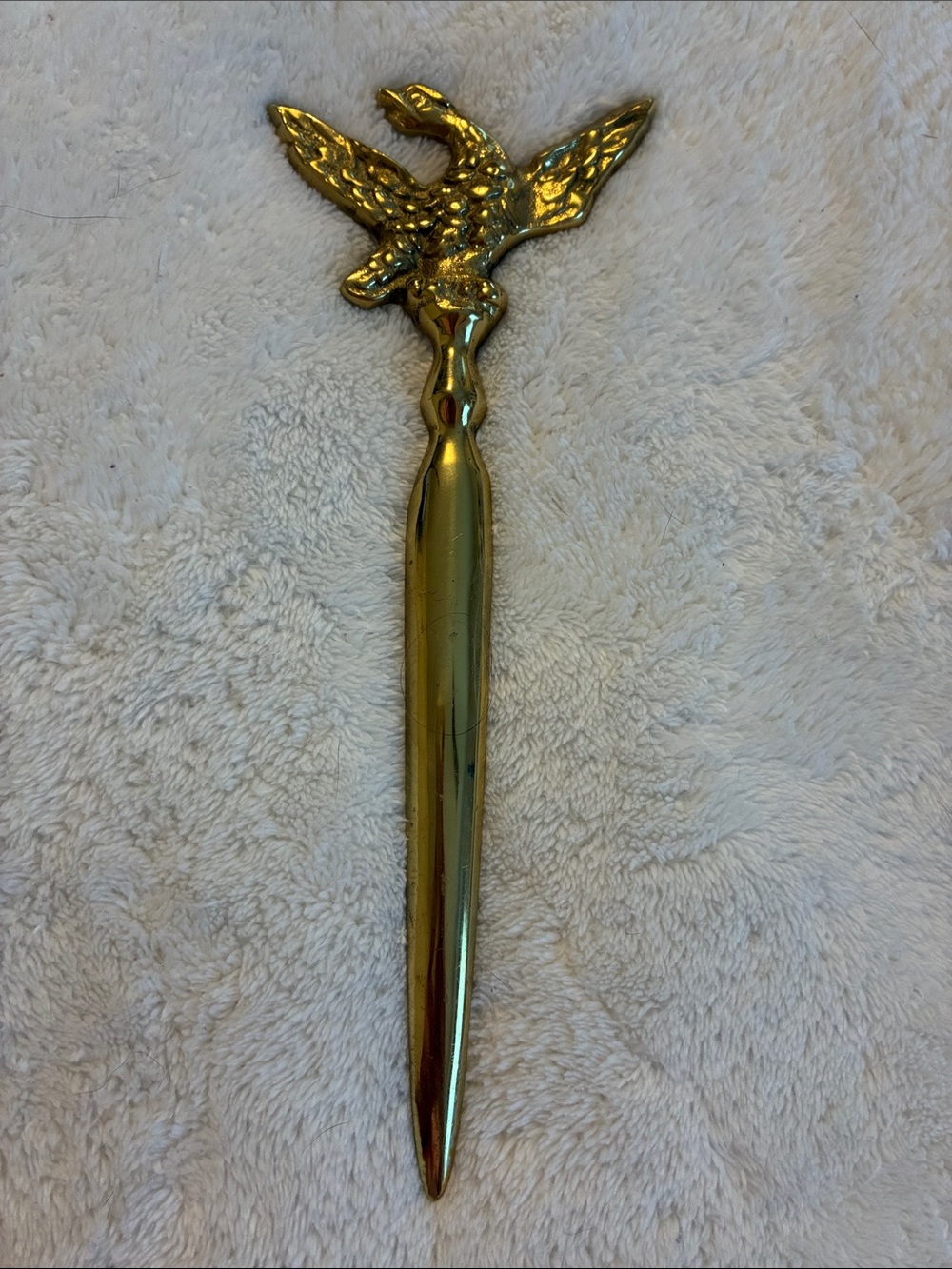 Vintage Solid Brass Eagle Letter Opener - Mid-Century Desk Accessory